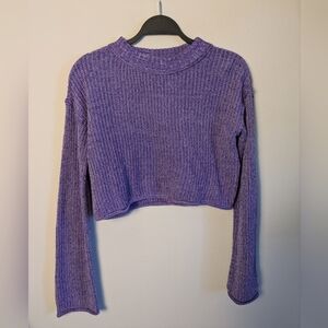Purple Crop Sweater